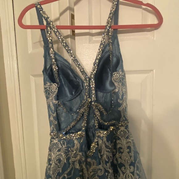 Colette Mon Cheri Gown Blue Size 2 - Picture 3 of 8